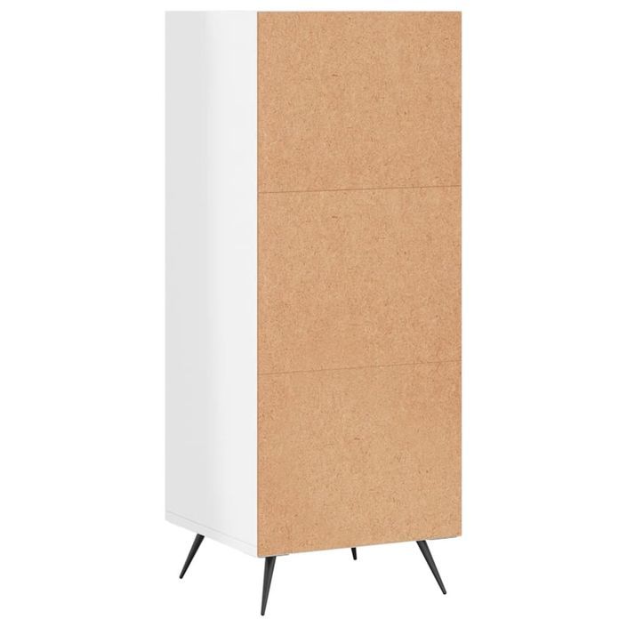 Armoire à étagères blanc brillant 34,5x32,5x90 cm - Photo n°6