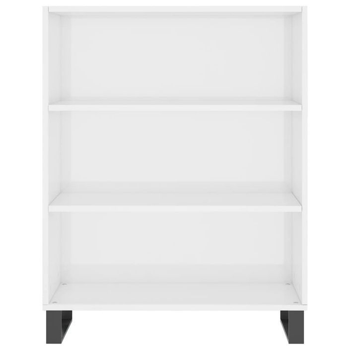 Armoire à étagères blanc brillant 69,5x32,5x90 cm - Photo n°4