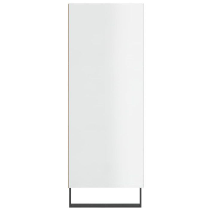 Armoire à étagères blanc brillant 69,5x32,5x90 cm - Photo n°5