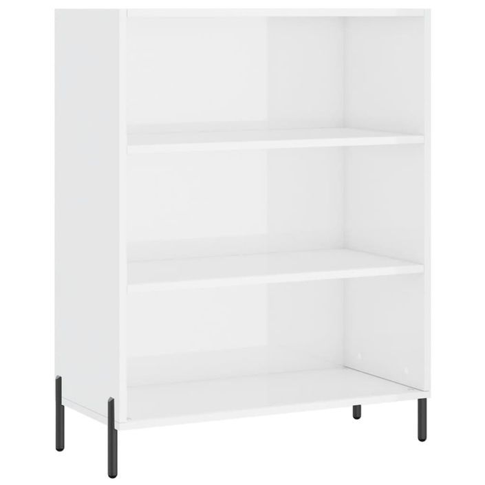 Armoire à étagères blanc brillant 69,5x32,5x90 cm - Photo n°1