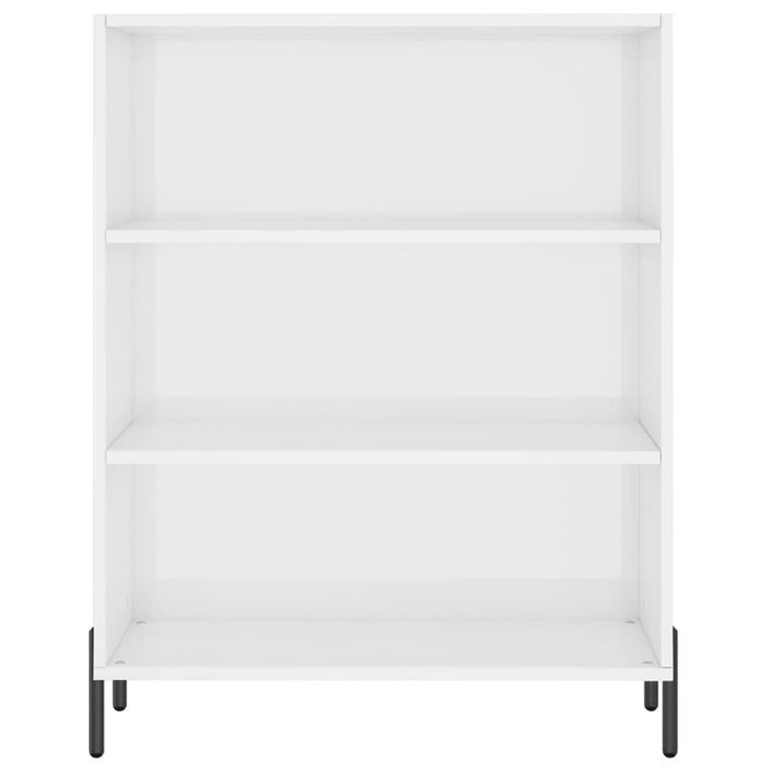 Armoire à étagères blanc brillant 69,5x32,5x90 cm - Photo n°4