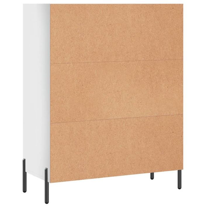 Armoire à étagères blanc brillant 69,5x32,5x90 cm - Photo n°6