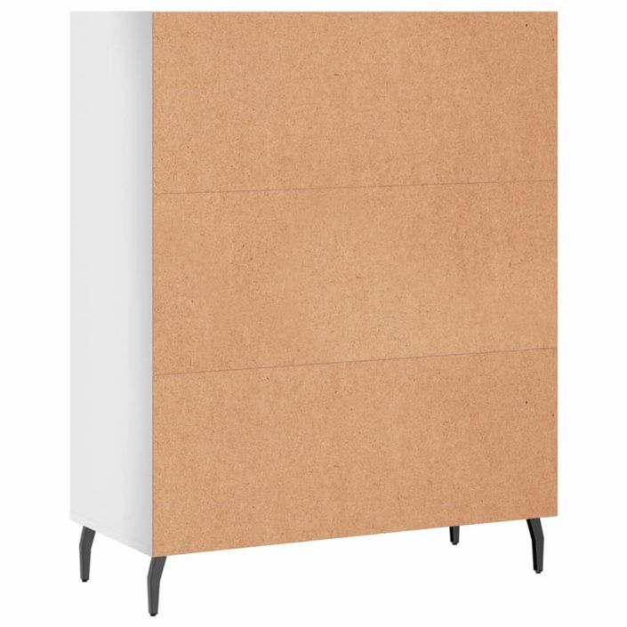 Armoire à étagères blanc brillant 69,5x32,5x90 cm - Photo n°6