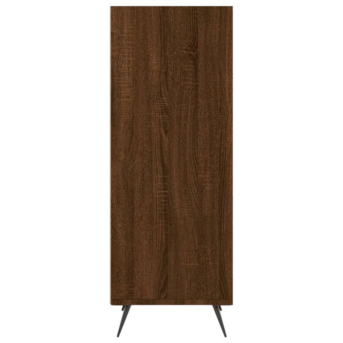 Armoire à étagères chêne marron 34,5x32,5x90 cm bois ingénierie - Photo n°5