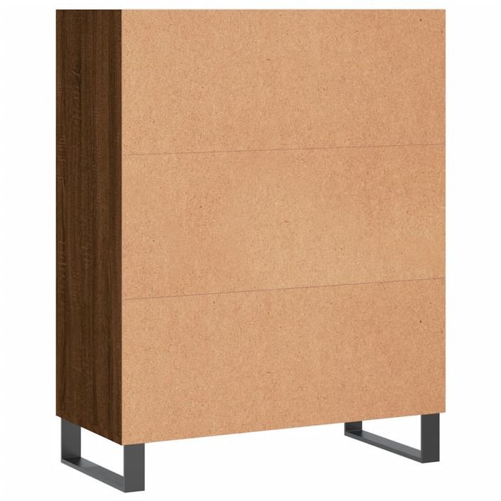 Armoire à étagères chêne marron 69,5x32,5x90 cm bois ingénierie - Photo n°6