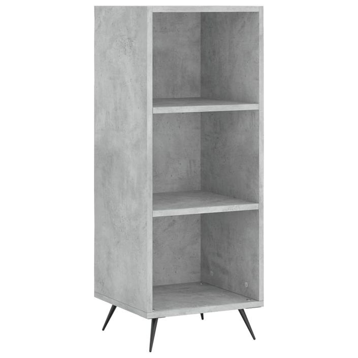 Armoire à étagères gris béton 34,5x32,5x90 cm bois d'ingénierie - Photo n°1