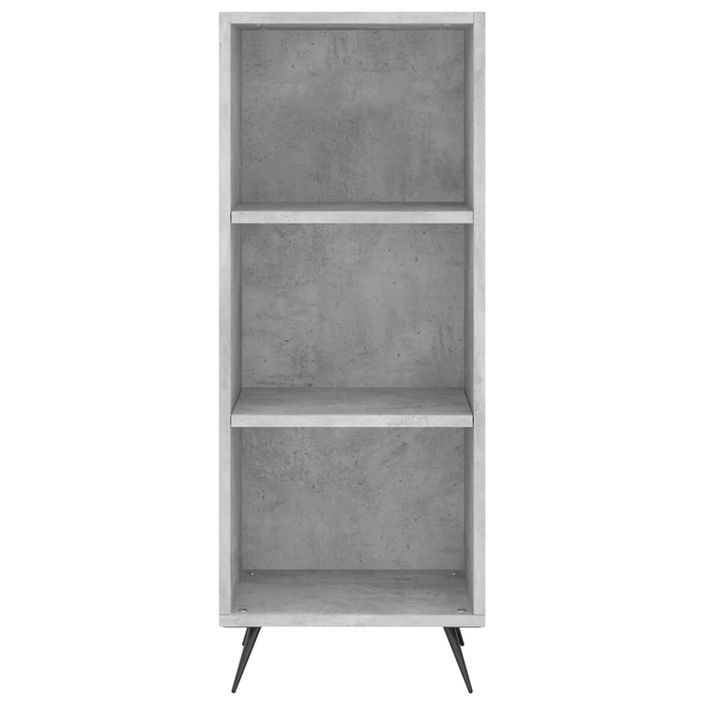 Armoire à étagères gris béton 34,5x32,5x90 cm bois d'ingénierie - Photo n°4