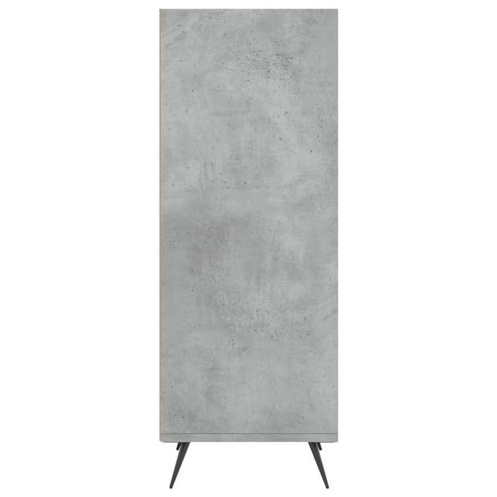 Armoire à étagères gris béton 34,5x32,5x90 cm bois d'ingénierie - Photo n°5