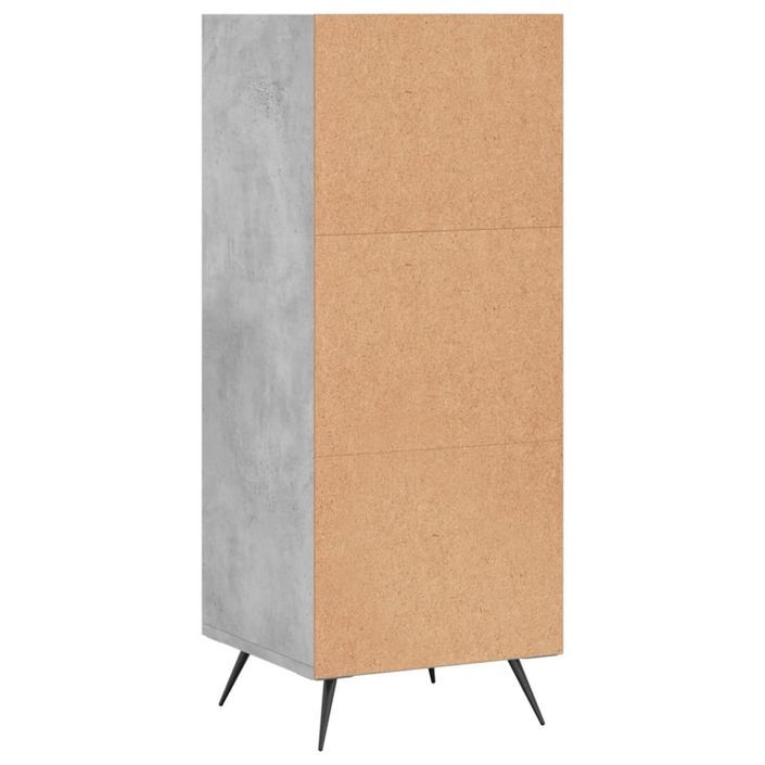 Armoire à étagères gris béton 34,5x32,5x90 cm bois d'ingénierie - Photo n°6