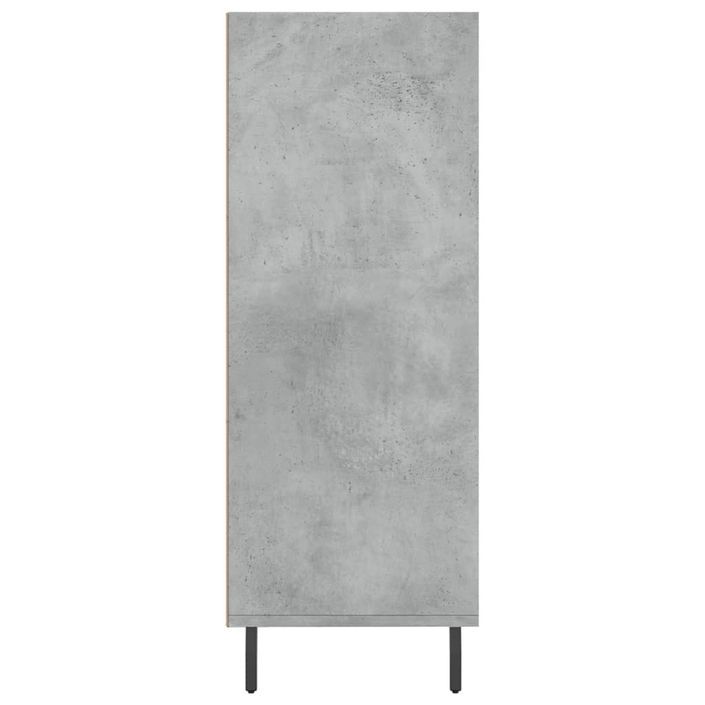 Armoire à étagères gris béton 69,5x32,5x90 cm bois d'ingénierie - Photo n°5