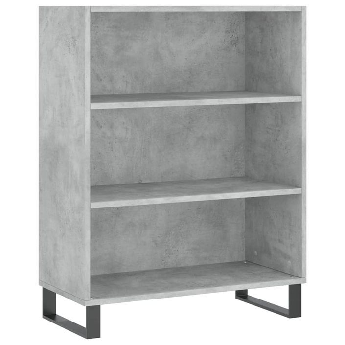 Armoire à étagères gris béton 69,5x32,5x90 cm bois d'ingénierie - Photo n°1