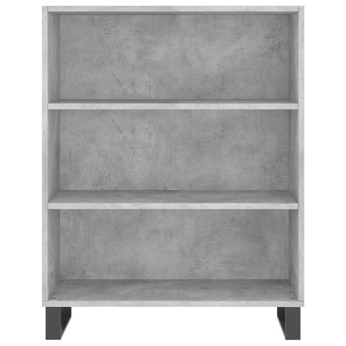 Armoire à étagères gris béton 69,5x32,5x90 cm bois d'ingénierie - Photo n°4