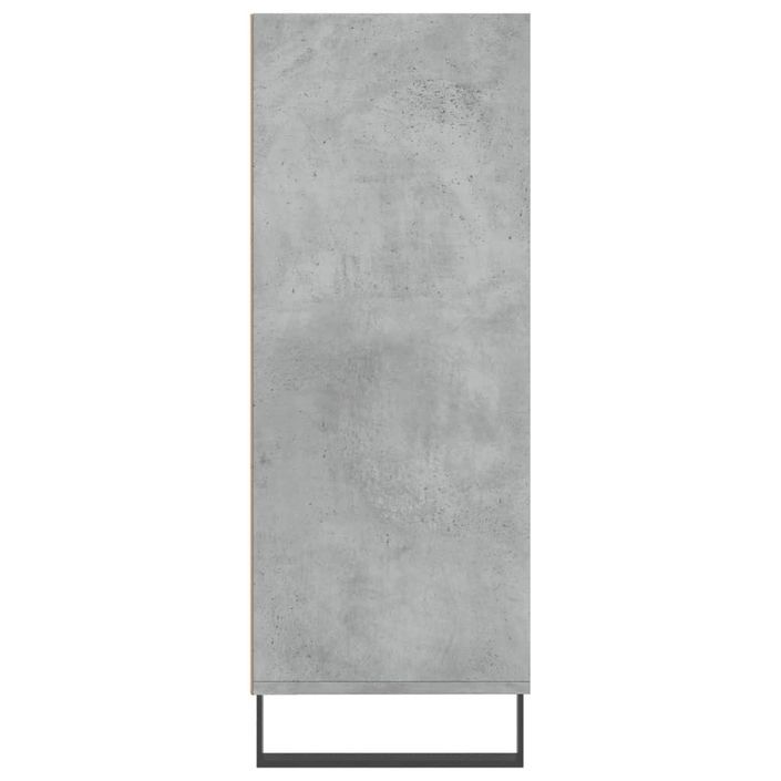 Armoire à étagères gris béton 69,5x32,5x90 cm bois d'ingénierie - Photo n°5