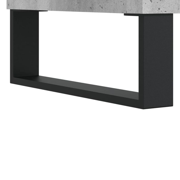 Armoire à étagères gris béton 69,5x32,5x90 cm bois d'ingénierie - Photo n°7