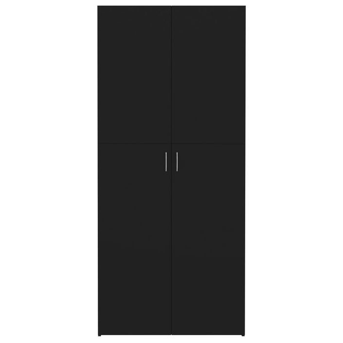 Armoire à étagères Noir 80 x 35,5 x 180 cm - Photo n°2
