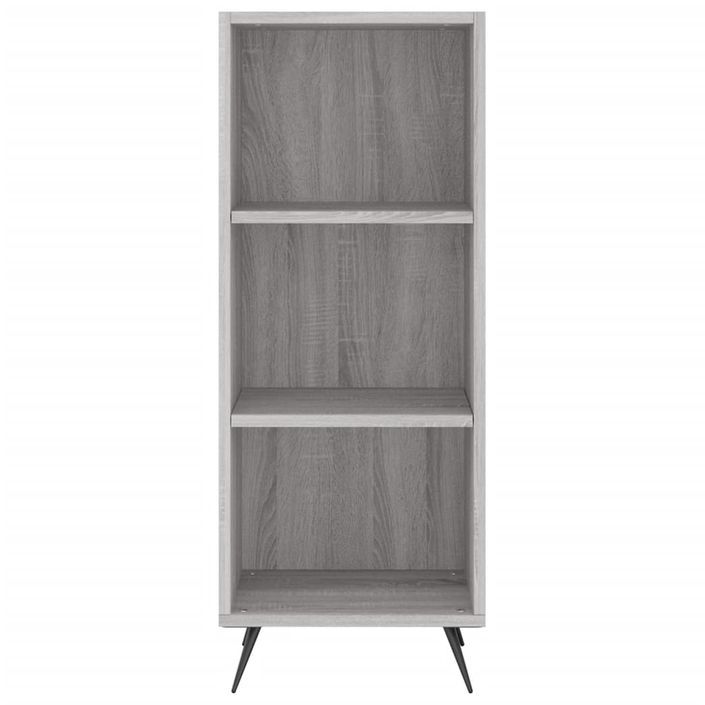 Armoire à étagères sonoma gris 34,5x32,5x90cm bois d'ingénierie - Photo n°4