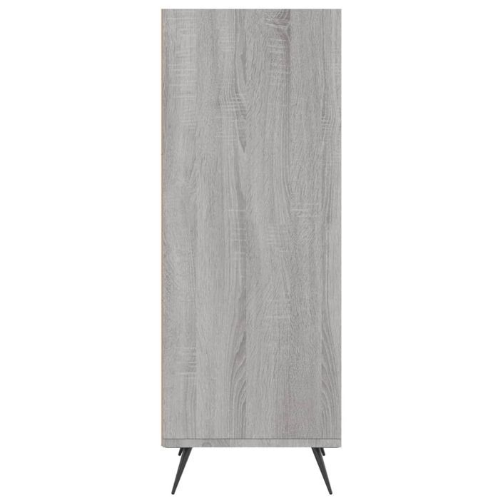 Armoire à étagères sonoma gris 34,5x32,5x90cm bois d'ingénierie - Photo n°5