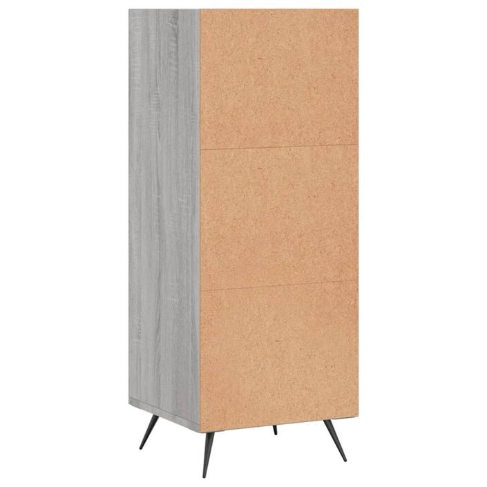 Armoire à étagères sonoma gris 34,5x32,5x90cm bois d'ingénierie - Photo n°6