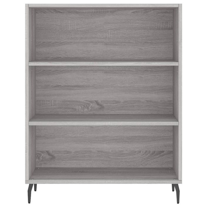 Armoire à étagères sonoma gris 69,5x32,5x90cm bois d'ingénierie - Photo n°4