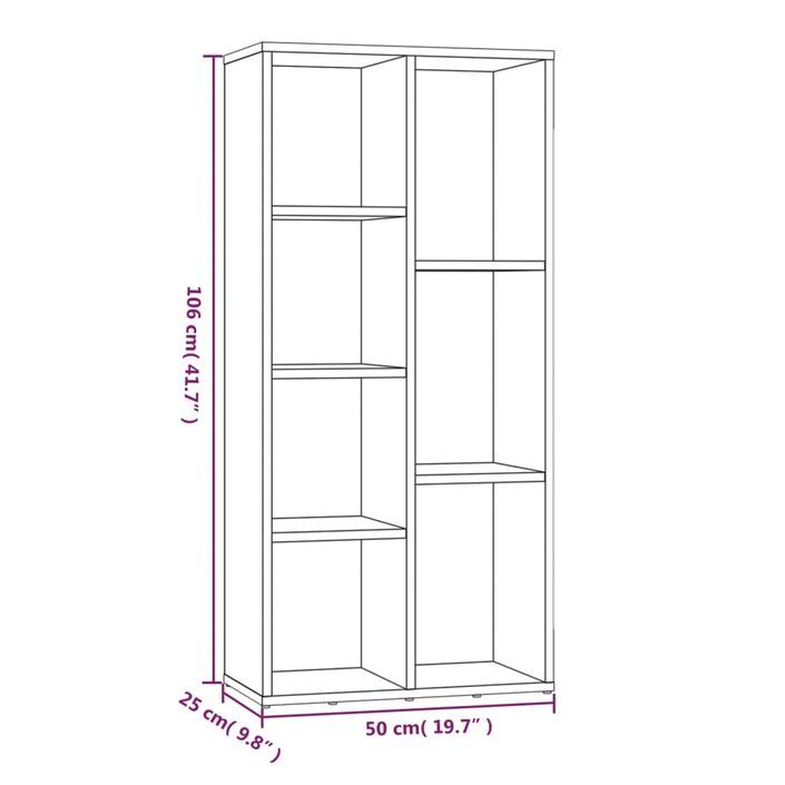 Armoire à livres Chêne marron 50x25x106 cm - Photo n°11