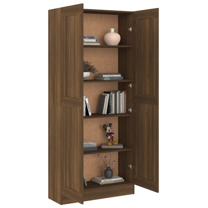 Armoire à livres Chêne marron 82,5x30,5x185,5cm Bois ingénierie - Photo n°4