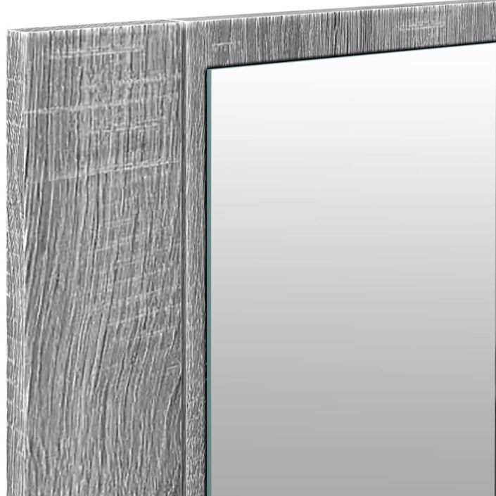 Armoire à miroir à LED de bain gris sonoma 100x12x45 cm - Photo n°10