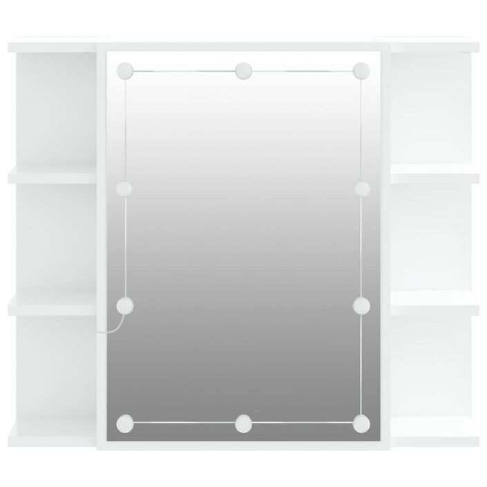 Armoire à miroir avec LED Blanc 70x16,5x60 cm - Photo n°8