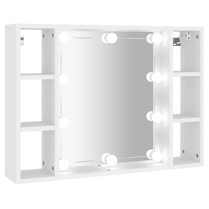 Armoire à miroir avec LED Blanc 76x15x55 cm - Photo n°2