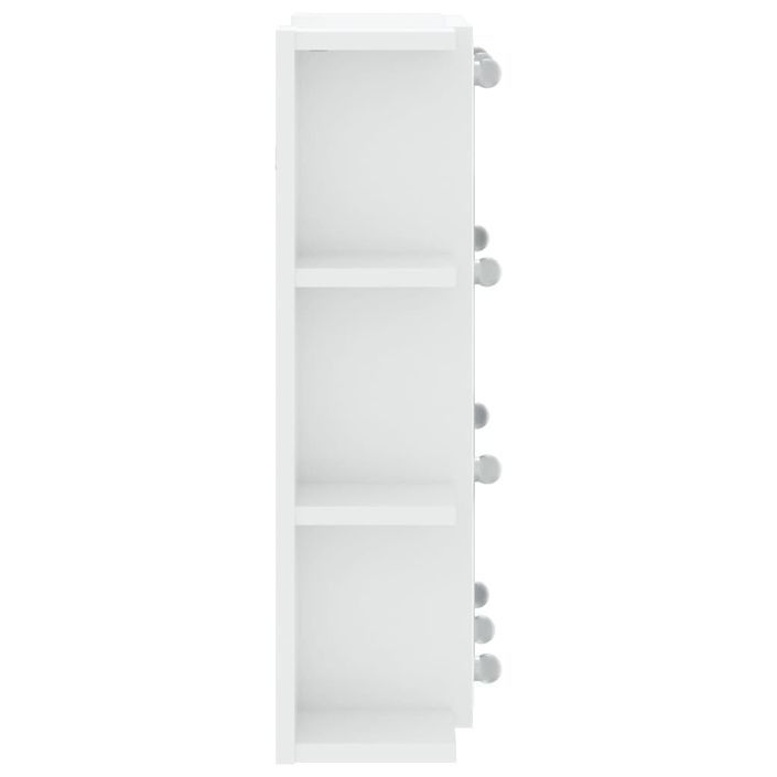 Armoire à miroir avec LED Blanc brillant 70x16,5x60 cm - Photo n°9