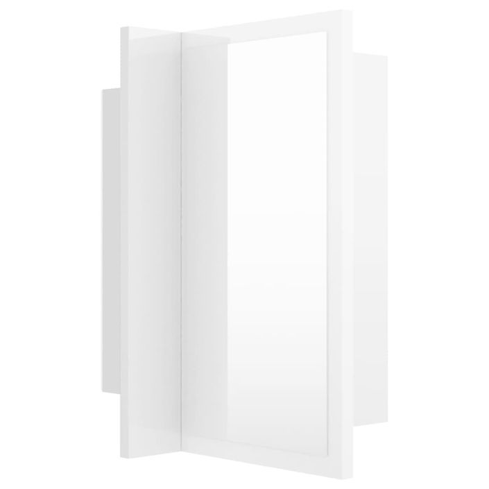 Armoire à miroir de bain à LED Blanc brillant 40x12x45 cm - Photo n°11