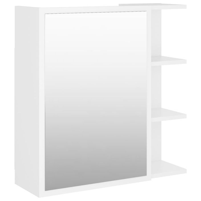 Armoire à miroir de bain Blanc 62,5x20,5x64 cm - Photo n°1