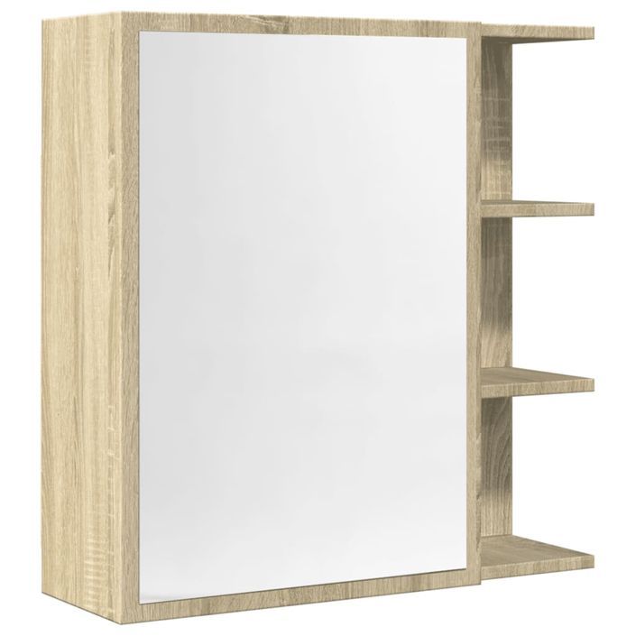 Armoire à miroir de bain Chêne sonoma 62,5x20,5x64 cm - Photo n°2