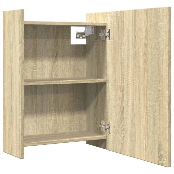 Armoire à miroir de bain Chêne sonoma 62,5x20,5x64 cm - Photo n°4