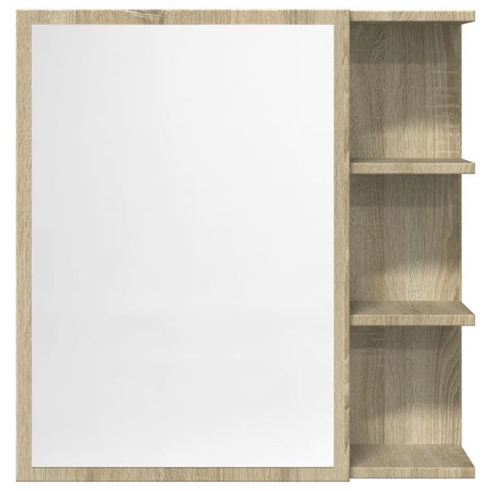 Armoire à miroir de bain Chêne sonoma 62,5x20,5x64 cm - Photo n°5