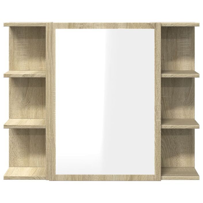 Armoire à miroir de bain Chêne sonoma 80x20,5x64 cm - Photo n°5