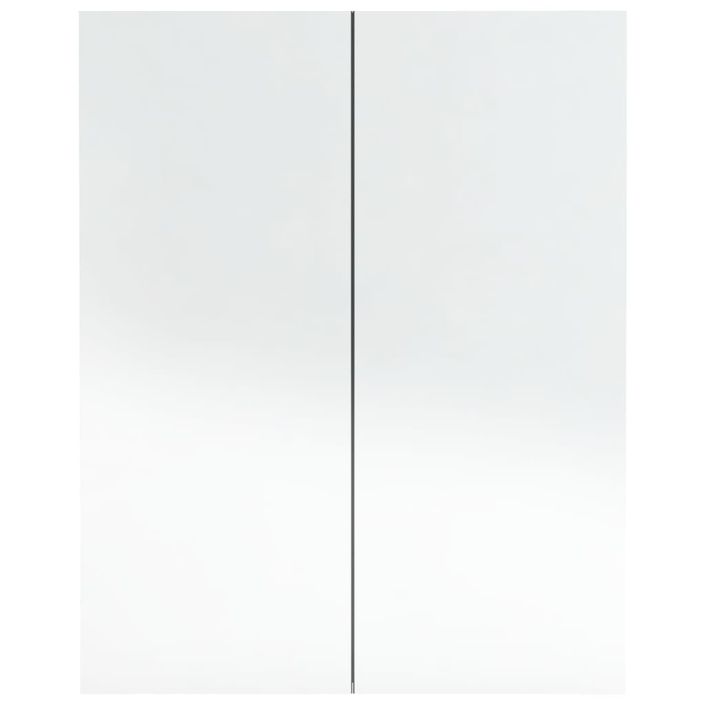 Armoire à miroir de salle de bain 60x15x75 cm MDF Gris - Photo n°6