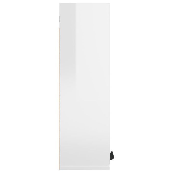 Armoire à miroir de salle de bain Blanc brillant 64x20x67 cm - Photo n°7