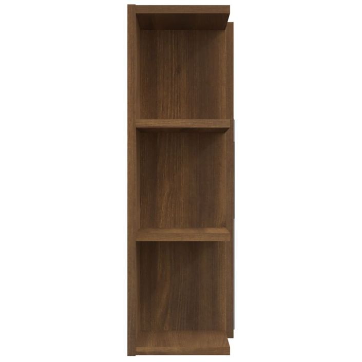 Armoire à miroir de salle de bain Chêne brun 80x20,5x64 cm Bois - Photo n°7