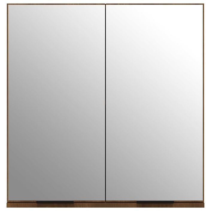 Armoire à miroir de salle de bain Chêne marron 64x20x67 cm - Photo n°6