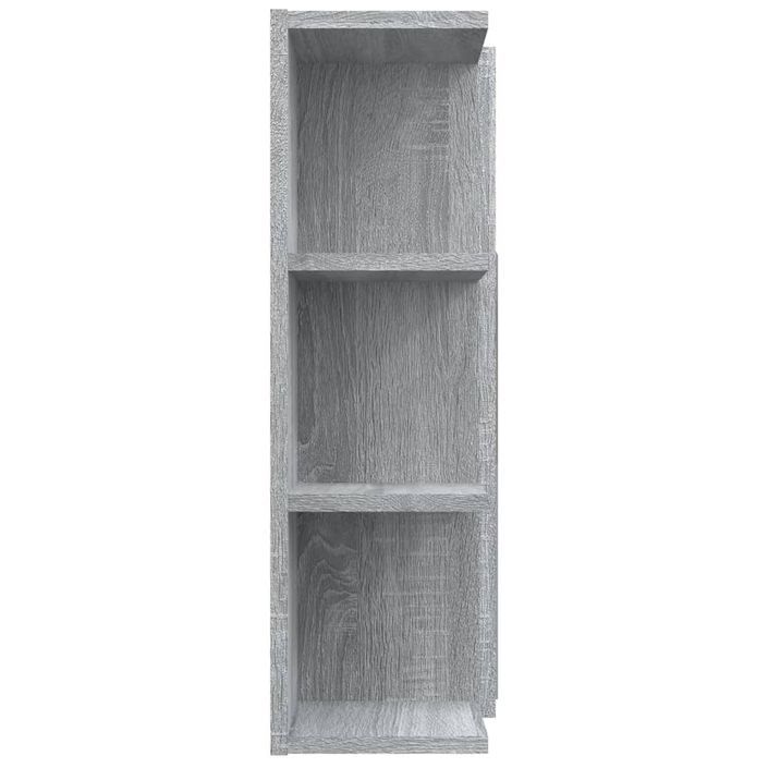 Armoire à miroir de salle de bain Sonoma gris 80x20,5x64cm Bois - Photo n°7