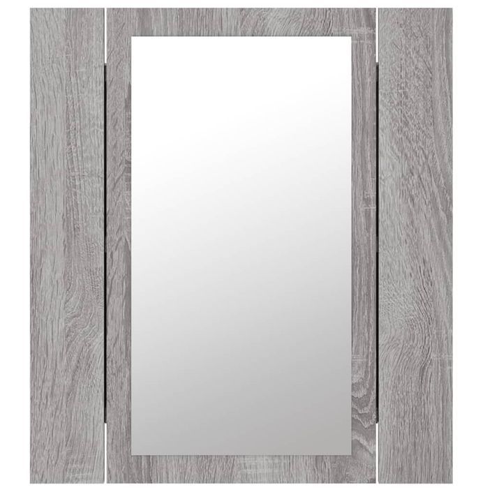 Armoire à miroir LED de salle de bain sonoma gris 40x12x45 cm - Photo n°10