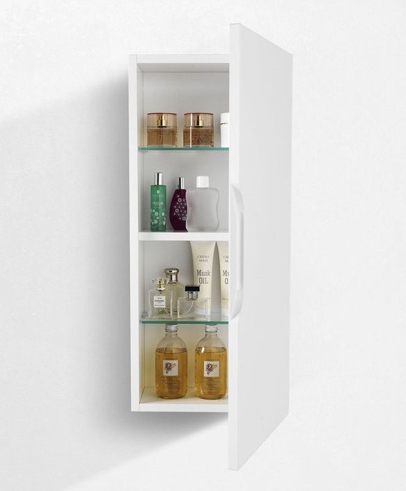 Armoire à pharmacie bois laqué blanc mat Selb L 35 cm - Photo n°3