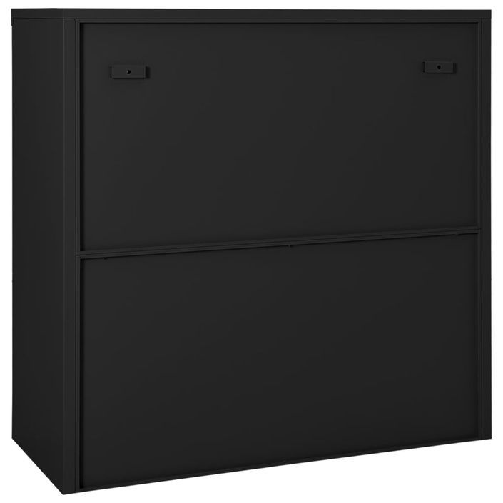 Armoire à portes coulissantes Anthracite 90x40x90 cm Acier - Photo n°4