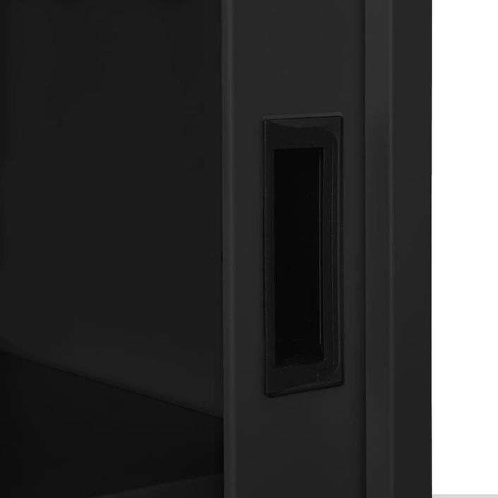 Armoire à portes coulissantes Anthracite 90x40x90 cm Acier - Photo n°8