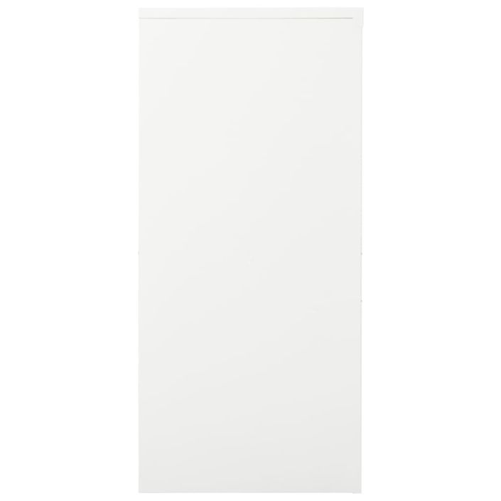 Armoire à portes coulissantes Blanc 90x40x90 cm Acier 2 - Photo n°5