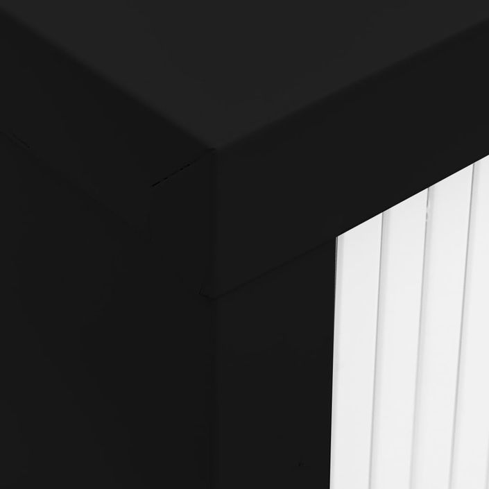 Armoire à portes coulissantes Noir et blanc 90x40x90 cm Acier - Photo n°5