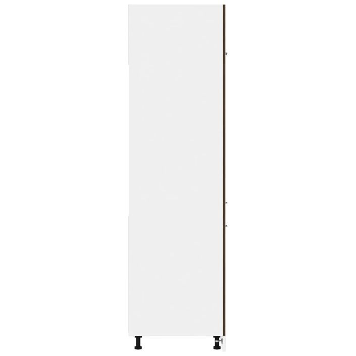 Armoire à réfrigérateur Chêne marron 60x57x207 cm Bois - Photo n°5