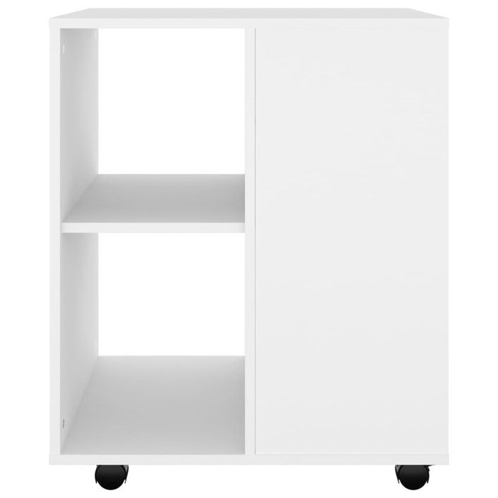 Armoire à roulettes Blanc 60x53x72 cm - Photo n°5