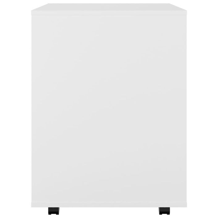 Armoire à roulettes Blanc 60x53x72 cm - Photo n°7