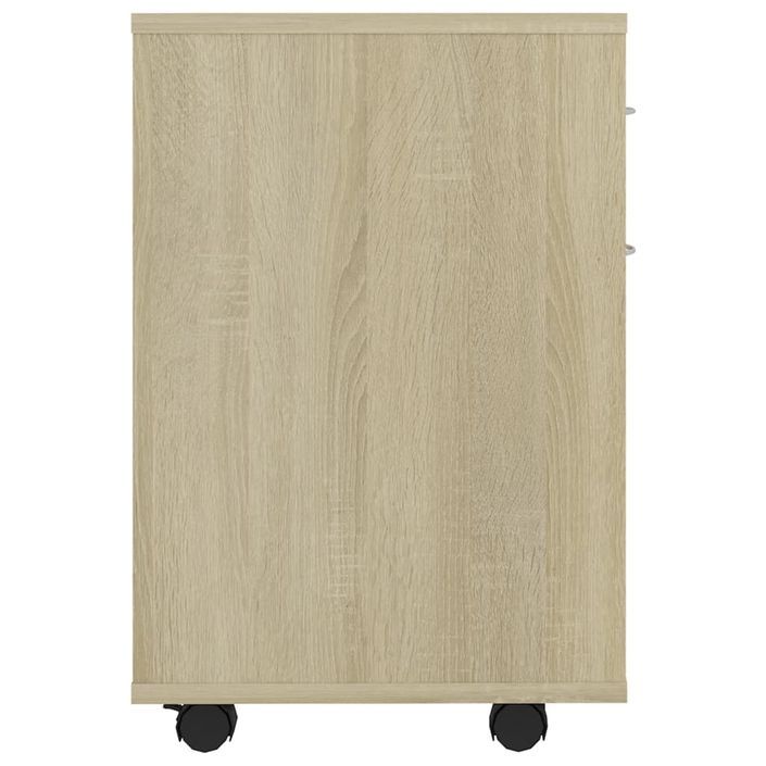 Armoire à roulettes Chêne sonoma 45x38x54 cm Bois d’ingénierie - Photo n°5